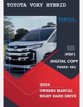 toyota voxy hybrid 2024 owners manual in english